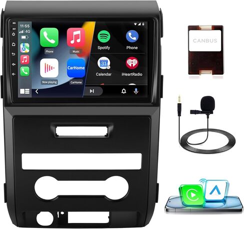 Car Stereo for Ford F150 2009 2010 2011 2012, Android 13 Car Radio 9 inch Touch Screen with Wireless CarPlay/Android Auto SWC GPS WiFi 2+32G in Saudi Arabia