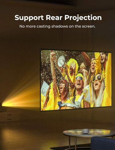AURZEN Projector Screen, 120 inch Portable Projector Screen Indoor Outdoor Projection Screen 16:9 4K HD Wrinkle-Free Foldable Movie Screen for Home Theater, Backyard, Support Double Sided Projection in Saudi Arabia