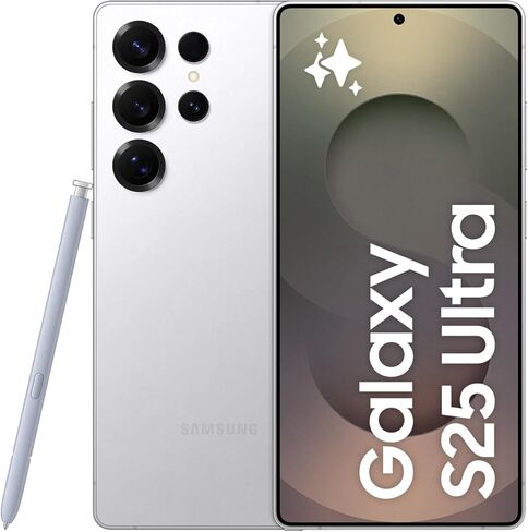Samsung Galaxy S25 Ultra 5G (512 جيجابايت ، 12 جيجابايت) 6.9 "AMOLED 2X ، 200 ميجابكسل (موديل أمريكي غير مقفل بالكامل لـ 5G / 4G LTE) S938U W / 25W شاحن سريع للغاية (متجدد) الأسود in Kuwait