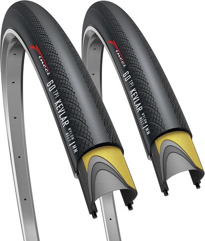 Fincci Pair 700x28c Tire 28-622 Foldable 60TPI with 1mm Antipuncture Protection for Cycling Race Road Racing Touring Bicycle Bike - 700 x 28c Road Bike Tires Pack of 2 in Saudi Arabia