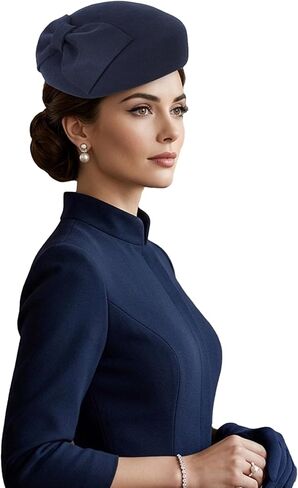 قبعات FADVES Fascinator من الصوف بنسبة 100% في علبة مستديرة لحفلات الكوكتيل وحفلات الزفاف والكنيسة فيدورا in Kuwait