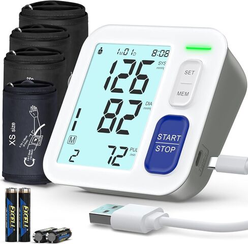 Blood Pressure Monitor Upper Arm - Large BP Cuff 9"-17", Automatic Digital Blood Pressure Cuffs for Home Use, Large LCD w/Backlit, BP Machine w/Dual-User Mode, Pulse Rate Meter, Model U87E in Saudi Arabia