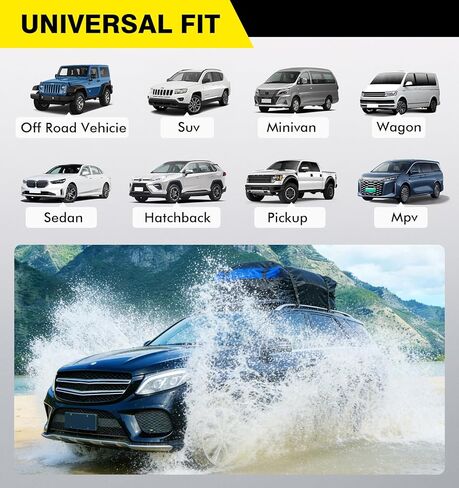 Car Rooftop Cargo, Cyfie 15 Cubic Feet Waterproof Soft Roof Bag Top Luggage Carrier Bag Storage for All Car Vehicle, Includes 8 Reinforced Straps, 6 Door Hooks, Anti-Slip Mat in Saudi Arabia