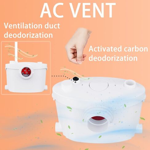 Simple Project Macerator Pump For Basement, 250W Macerator Sewerage Pump, Upflow Pump With 2 Water Inlets For Disposal Waste Water From Sink, Shower, Bathtub in Saudi Arabia