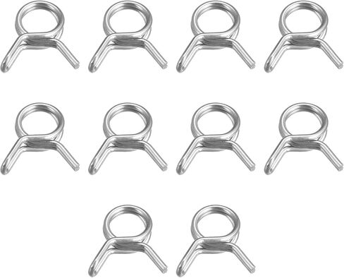 uxcell Double Wire Spring Hose Clamp, 20pcs 304 Stainless Steel 3.5mm Inner Dia Fit 3.8mm-4.2mm OD Hose Fuel Line Silicone Tube Spring Clips in Saudi Arabia
