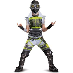 Apex Legends Octane Costume, Video Game Inspired Muscle Padded Jumpsuit and Mask in Saudi Arabia
