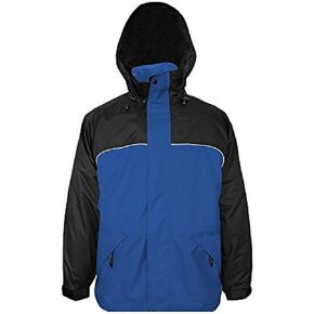 Viking Men's Torrent Waterproof and Windproof All Weather Shell Jacket with Reflective Piping, Black - X Large in Kuwait