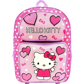 حقيبة ظهر مدرسية كبيرة مرخصة مقاس 16 بوصة من Fast Forward Hello Kitty (Hello Kitty Polka Dots) in Kuwait