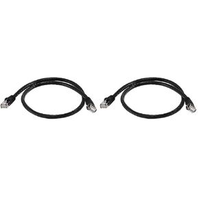 Monoprice 103419 Cat6 Ethernet Patch Cable - Network Internet Cord - RJ45, Stranded, 550Mhz, UTP, Pure Bare Copper Wire, 24AWG, 2ft, Black in Saudi Arabia