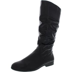 Style & Co. Womens Kelimae Faux Leather Tall Riding Boots Black 5.5 Medium (B,M) in Kuwait
