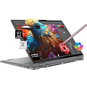 Lenovo Yoga 7i 2-in-1 Laptop with Intel Core Ultra 5 226V Processor, 14" WUXGA OLED 100%DCI-P3 HDR 500 TB Touch Display, 16GB Memory, 1TB SSD, Yoga Pen, Wi-Fi 7, FP Reader, and Win 11 Home 83JQ0001US in Kuwait