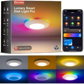 Lumary RGBAI Smart Recessed Lighting 4 Inch with Gradient Accent Light and Night Light 9W 780lm Wi-Fi Recessed Lights Ultra-Thin Can-Killer Downlight Work with Alexa/Google Assistant/Siri, 4PCS in Saudi Arabia