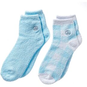 Earth Therapeautics Womens 2-Pk. Striped Aloe Socks 0 Blue stripe in Kuwait