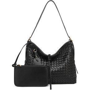 Woven Leather Tote Bag For Women Crossbody Shoulder Bag Large Hobo Handbags Vegan Female Satchel Messenger Bag in Saudi Arabia