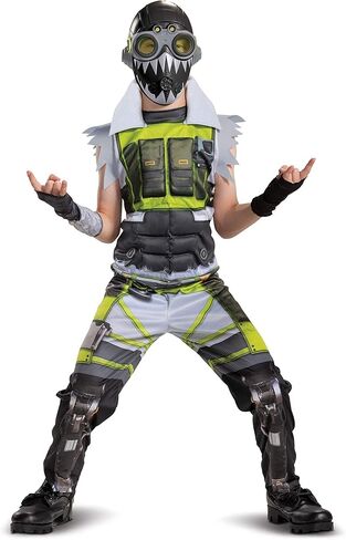 Apex Legends Octane Costume, Video Game Inspired Muscle Padded Jumpsuit and Mask in Saudi Arabia