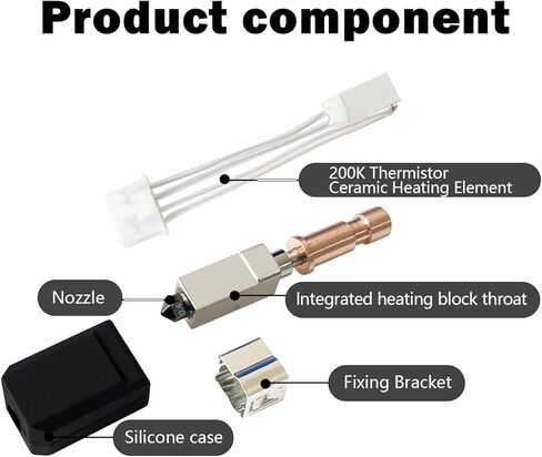 HzdaDeve Heat Cartridge Heating Tube 24V 40W Thermistor Temp Sensor for Flsun SR/QQ-S Pro/Q5 Hotend Kit Hot End Parts Print Head Replacement Extruder Upgraded Version PT100 Volcano 3D Printer (4 Pack) in Saudi Arabia