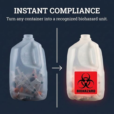 2" x 2" Biohazard Stickers Sign, Roll of 250 Biohazard Warning Labels, Coated Paper, Universal Biohazard Symbol, Self-Adhesive Biohazard Warning Signs for Labs, Hospitals, and Industrial Use in Saudi Arabia
