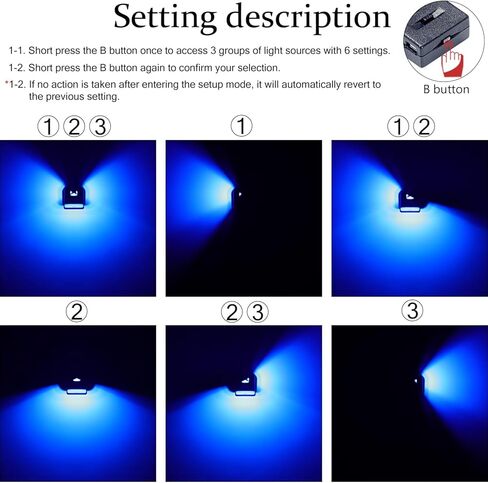 Lcyam USB Type C LED Ambient Light 8 Color RGB Car Atmosphere Night Lamp Automotive Interior Replacement Lighting Parts (2 Item Package) in Saudi Arabia
