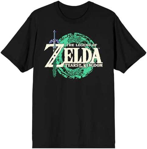 تي شيرت Bioworld The Legend of Zelda Tears of The Kingdom برقبة دائرية وأكمام قصيرة أسود للبالغين in Kuwait
