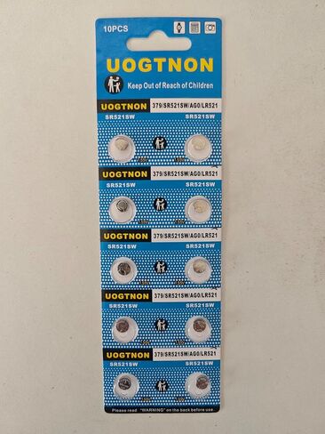 UOGTNON 379 SR521SW V379 ساعة بطارية 1.5 فولت خلية زر (10 عبوات) in Saudi Arabia