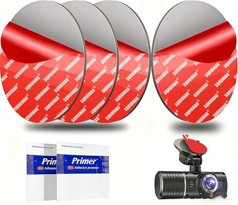 3M VHB Adhesive Sticky Pads for Dash Cam, 2.2" 3M Round Heat Resistant Double Sided Mounting Sticker Tape for Dashboard Windshield Camera Holder, 2 Adhesion Promoter in Saudi Arabia
