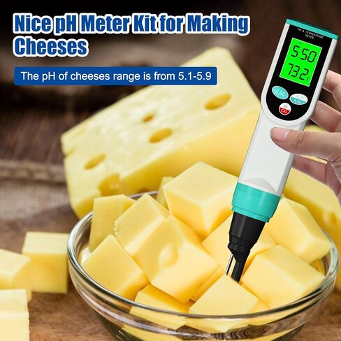 Yewhick Bluetooth Food pH Meter, Digital pH Meter for Food High Accuracy Waterproof Food pH Tester with ATC for Sourdough and Bread Canning, Meat, Cheese, Solid Samples, and Water in Saudi Arabia