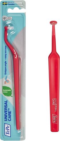 TEPE Angled Soft Bristle Toothbrush, Orthodontic Toothbrush for Braces, Small Head Toothbrush for Retainers, Implants, Universal Care, 1 Pk in Saudi Arabia