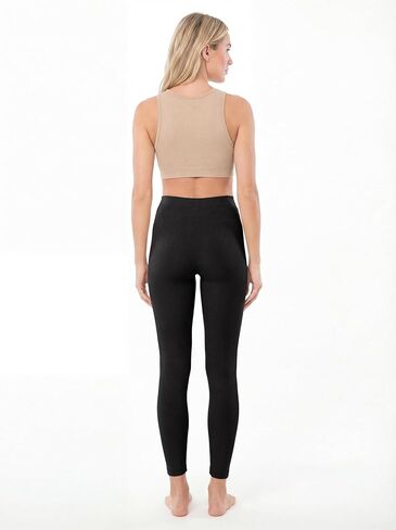 Sexy Basics Womens 6 Pack Stretch Cotton Stretch Full Length Footless Legging Tights in Saudi Arabia