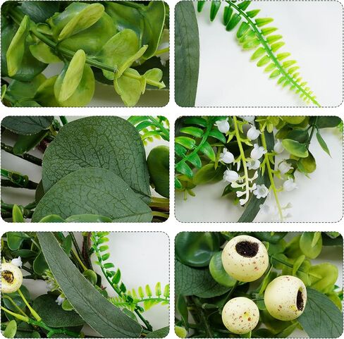 26inch Fern Wreath for Front Door, 26'' Farmhouse Mixed Green Wreath for Door Wall Window Decoration, Handmade Spring Summer Large Wreath in Saudi Arabia