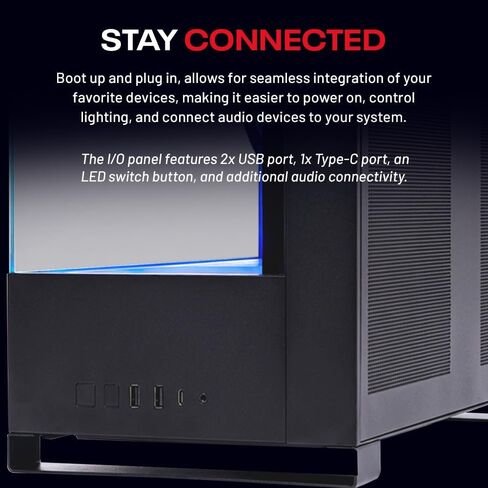 Skytech Shadow Gaming PC Desktop, Ryzen 5 9600X 3.9 Ghz (5.4GHz Turbo), AMD RX 9060 XT 8GB, 1TB Gen4 NVMe SSD, 16GB DDR5 RAM 6000, 650W Gold PSU, Wi-Fi, Win 11 in Saudi Arabia