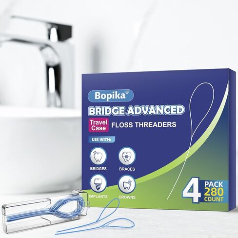 Floss Threaders Dental Floss for Braces, Bridges, and Implants 100 Count in Saudi Arabia