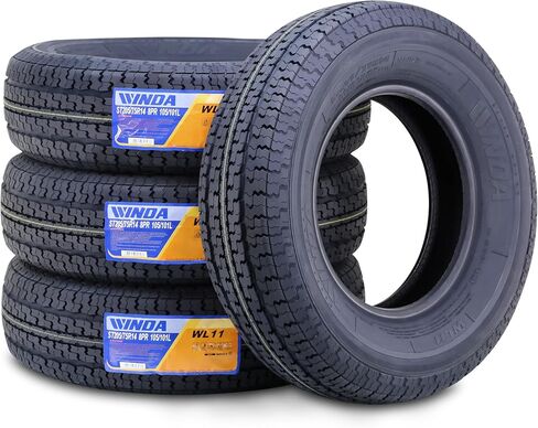 4 New Premium WINDA Trailer Tires ST 205 75R14 / 8PR Load Range D Steel Belted Radial w/Scuff Guard in Saudi Arabia