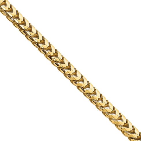 الصلبة 14k الذهب الأصفر الكبير الثقيلة 2.5mm فرانكو سلسلة قلادة - مع تأمين جراد البحر قفل المشبك in Kuwait