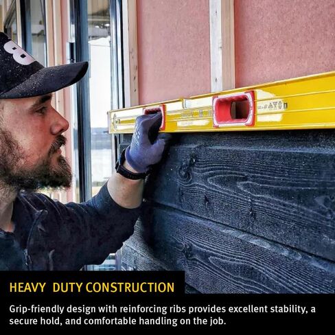 Stabila 78496 Type 196 Heavy Duty Complete 6 Level Kit - 78"/48"/32"/24"/16"/10" Die Cast Magnetic Torpedo Level Includes Nylon Carrying Case, Yellow in Saudi Arabia