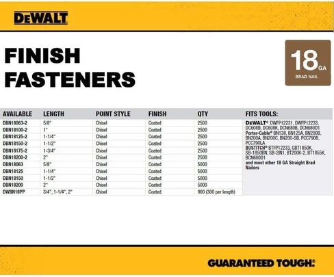 DEWALT 18GA 2 in Brad Nail 2.5K in Saudi Arabia