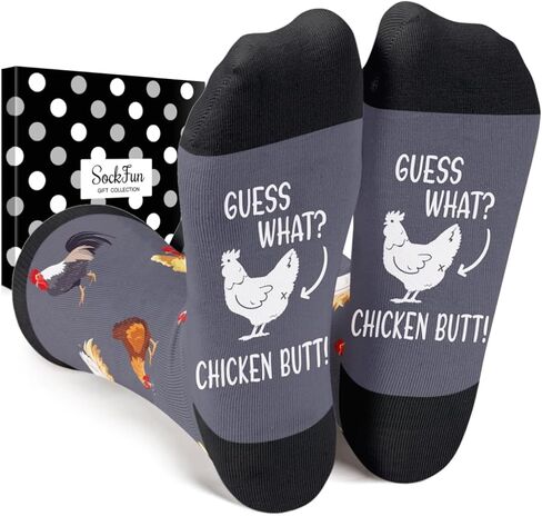 sockfun Chicken Sloth Gifts for Women Men, Novelty Llama Socks Crazy Silly Fun Socks, Gifts for Him Her in Kuwait