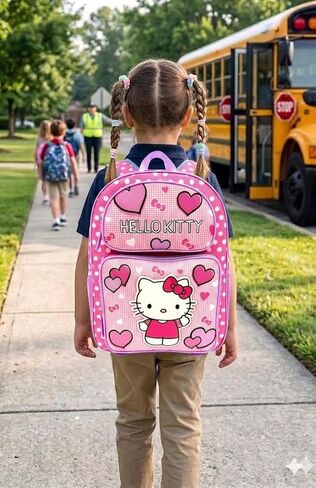 Fast Forward Hello Kitty 16" Licensed Large School Backpack (Hello Kitty Polka Dots) in Saudi Arabia