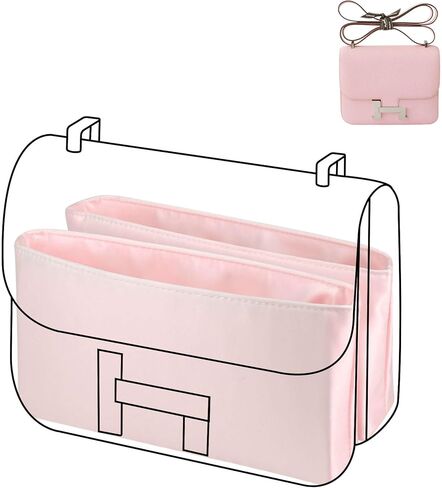 DGAZ Silk Purse Organizer Insert Fits Constance 19/New19/24/New24 bag，Silky Smooth Bag Organizer，Luxury Handbag & Tote Shaper（Black，newC19） in Saudi Arabia