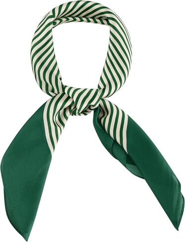 Allegra K 70cm Women Stripe Print Square Scarves Kerchief Neck Scarf Neckerchief Headband in Saudi Arabia