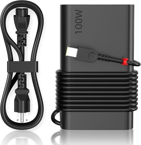 شاحن جديد Slim 65W USB C المحمول لشاحن Lenovo ThinkPad/Yoga/Chromebook ، نوع الكمبيوتر C ، محول طاقة الحبل السريع للتفكير T14/T15/X1 Carbon Gen 12 ، Yoga 7i/9i Chromebook 500e/C340/S340 in Kuwait