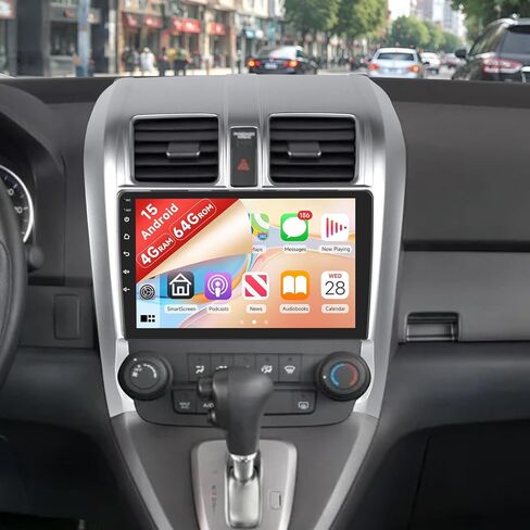 [4+64g] ستيريو سيارة لـ Honda CRV 2007 2008 2008 2010 2011 مع Carplay Android Auto ، شاشة تعمل باللمس عالية الدقة 10 بوصة مع WiFi GPS Bluetooth5.0 FM/RDS Radio 32EQ SWC Camera Camer in Kuwait