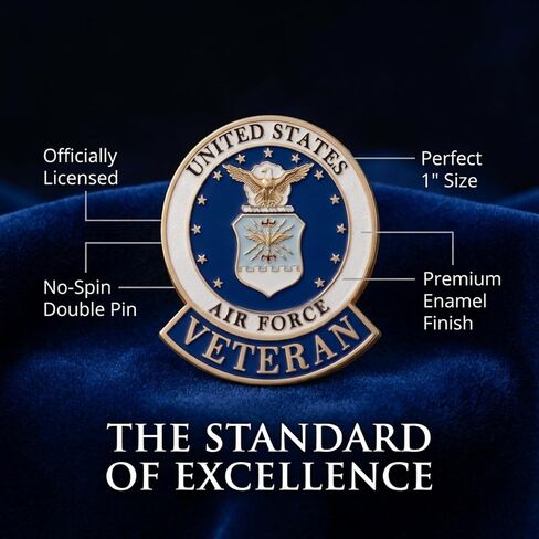 الولايات المتحدة الأمريكية القوات الجوية USAF المخضرم والمتقاعد شعار ختم التلبيب دبوس in Saudi Arabia