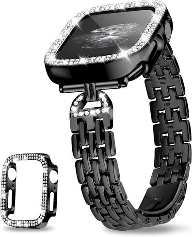 JR.DM Diamond Bands with Bling Case Women Compatible with Apple Watch 40mm 38mm 41mm 44mm 45mm 42mm 46mm 49mm Luxury Metal Bracelet Replacement Strap for iWatch Series 11/10/9/8/7/6/5/4 SE/Ultra 3/2/1 in Kuwait