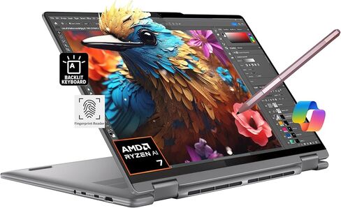Lenovo Yoga 7i 2-in-1 المحمول مع معالج Intel Core Ultra 5 226V ، 14 "Wuxga OLED 100 ٪ DCI-P3 HDR 500 TB. in Saudi Arabia