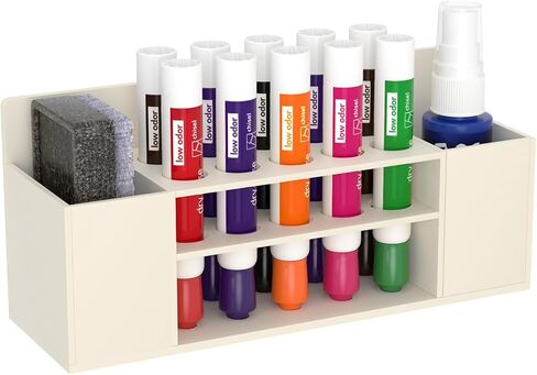 HBlife Acrylic Dry Erase Marker Holder Wall Mount, 10 Slots Whiteboard Marker Holder for Office, School and Home, Marker, Eraser and Whiteboard Cleaner Not Included, Clear in Saudi Arabia