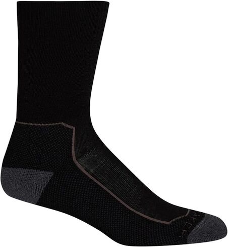 Icebreaker Merino Women Hike+ Medium Crew Socks - Black/Monsoon/Mink, Small in Saudi Arabia