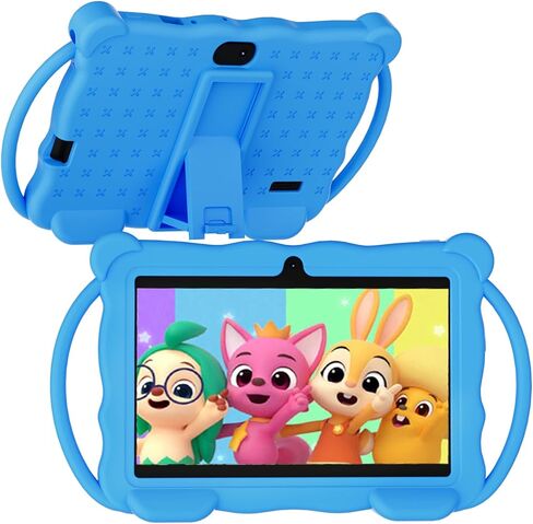 Kids Tablet 7 بوصة Android 14.0 لطفل صغير ، 4 جيجابايت ذاكرة الوصول العشوائي 32GB ROM Bluetooth IPS شاشة Google Play YouTube Parental Control Dual Campar in Saudi Arabia