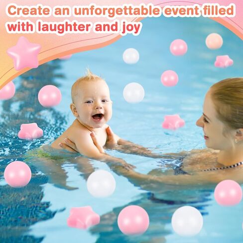 100 Pieces Pit Colorful Pool Toys Balls Five Pointed Star Heart Round Ocean Ball 2.17 Inch Soft Plastic Play Balls for Baby Kiddie Pool Playpen Party Decoration(Colorful) in Saudi Arabia