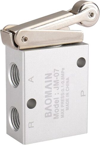 Baomain Roller Type Pneumatic Mechanical Valve JM-07 PT1/4" 2 Position 3 Way Normally Closed (MSV98322R) in Saudi Arabia