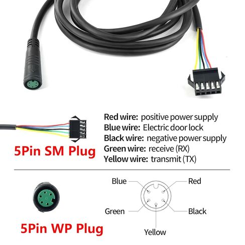 E-Bike Extension Cable,5 Pin Waterproof Extension Conversion Cable Line Adapter SM Connector for Electric Bike Female to Male Wire Accessories in Kuwait
